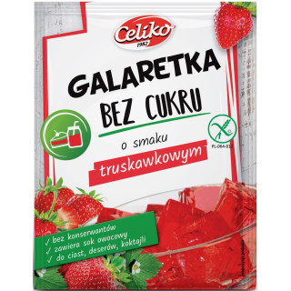 Galaretka bez Cukru Truskawkowa Bezglutenowa 14 g - Celiko - Ekochatka