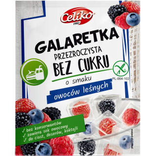 Galaretka Przezroczysta bez Cukru Owoce Leśne Bezglutenowa 14 g - Celi