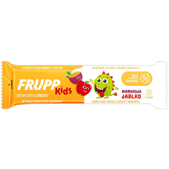 Baton Liofilizowany Frupp Kids Jabłko-Marakuja Bezglutenowy 9 g - Celi