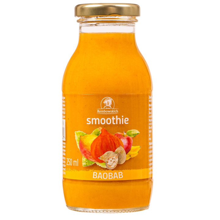 Smoothie Jablko Mango Banan Dynia Baobab 250 ml - Rembowscy - Ekochatk
