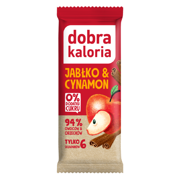 Baton Daktylowy Jabłko i Cynamon 35 g - Dobra Kaloria - Ekochatka