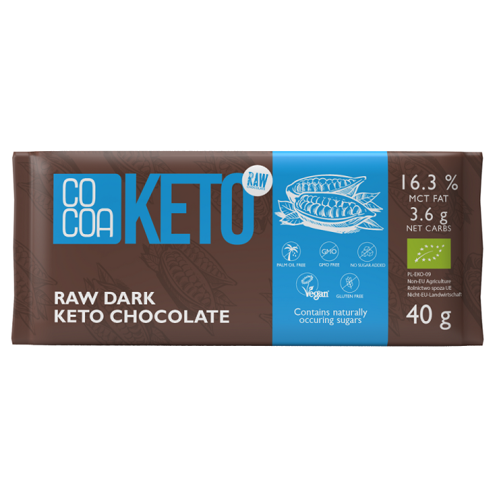 Czekolada z Olejem MCT Bezglutenowa BIO 40 g - Cocoa - Ekochatka