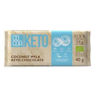 Czekolada Kokosowa z Olejem MCT Bezglutenowa BIO 40 g - Cocoa - Ekocha