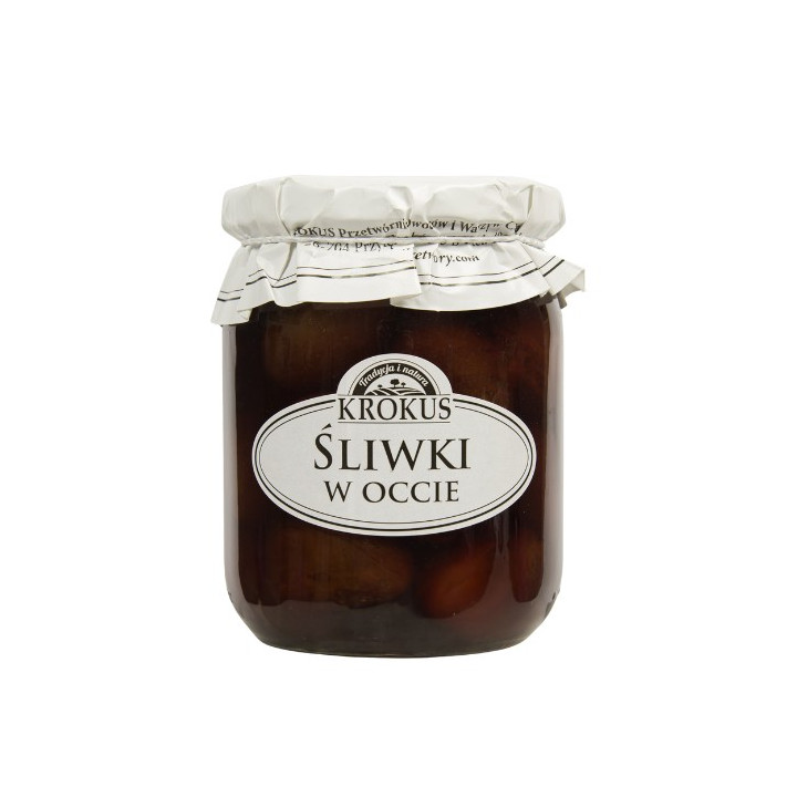 Śliwki w Occie Bezglutenowe 500 g - Krokus - Ekochatka