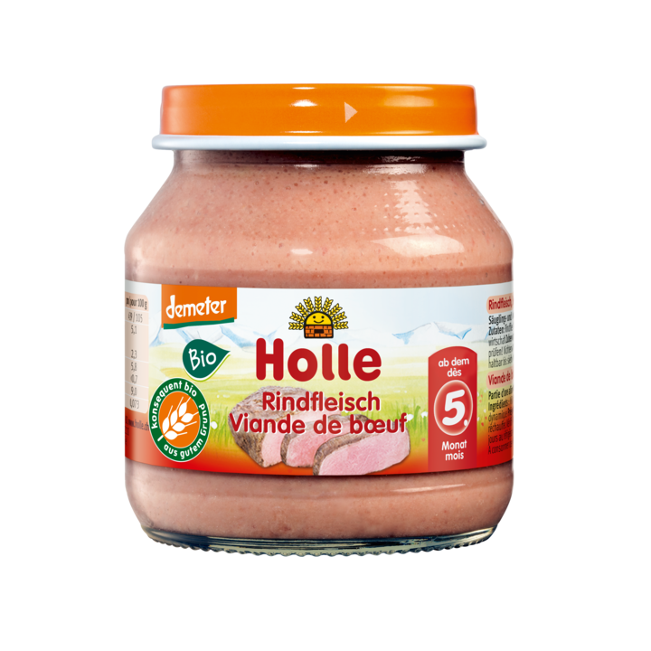 Wołowina dla Niemowląt Bezglutenowa od 5 Miesiąca Demeter BIO 125 g - 