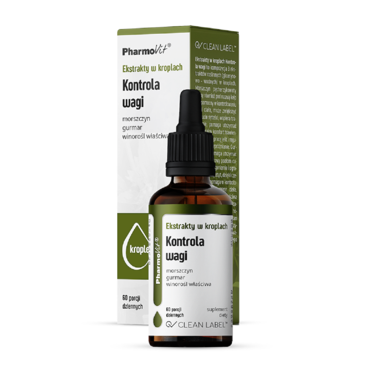 Ekstrakty Roślinne w Kroplach na Kontrolę Wagi Bezglutenowe 30 ml - Ph