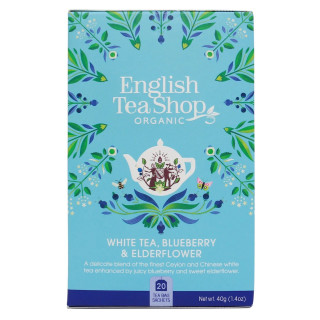 Herbata Biała z Czarnym Bzem i Borówką BIO 40 g - English Tea Shop - E