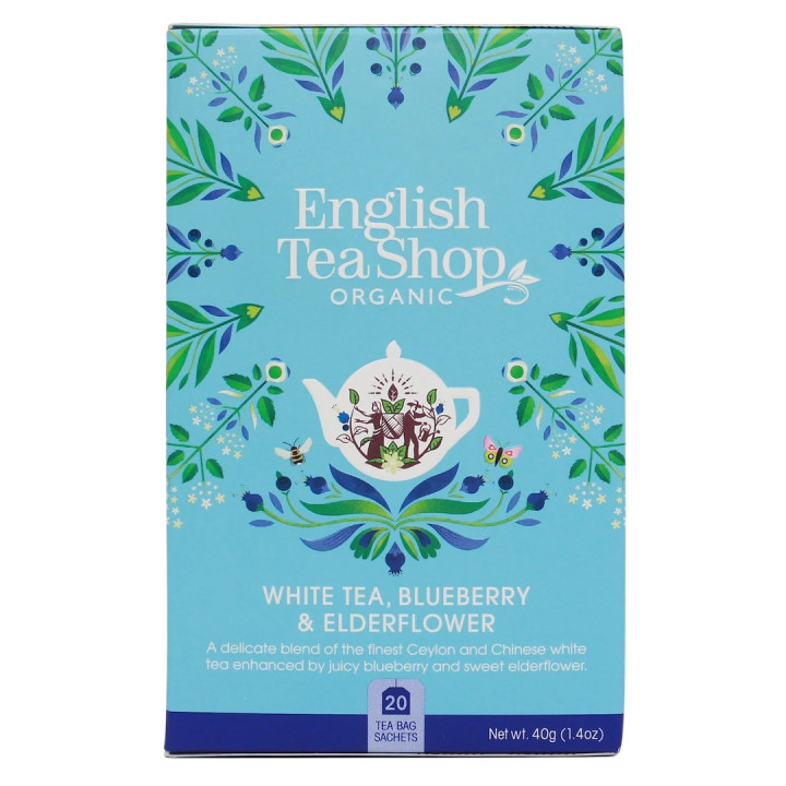 Herbata Biała z Czarnym Bzem i Borówką BIO 40 g - English Tea Shop - E