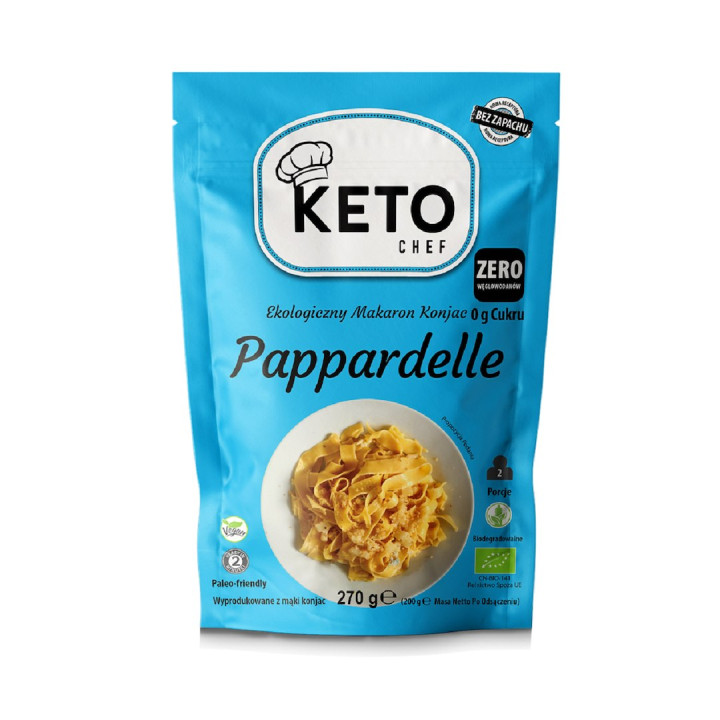 Makaron Konjac Pappardelle Bezglutenowy BIO 200 g - Keto Chef - Ekocha