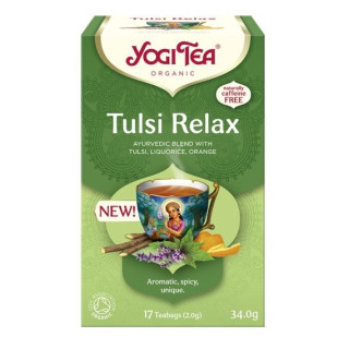 Herbatka Ajurwedyjska Tulsi Relax BIO 34 g - Yogi Tea - Ekochatka