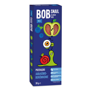 Przekąska Owocowa Roll Jabłko-Borówka Bezglutenowa 30 g - Bob Snail - 