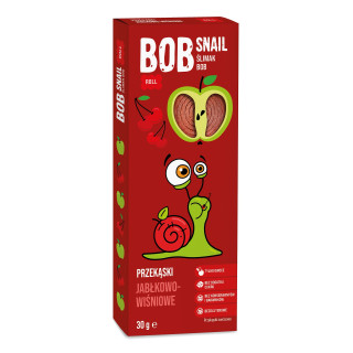 Przekąska Owocowa Roll Jabłko-Wiśnia Bezglutenowa 30 g - Bob Snail - E