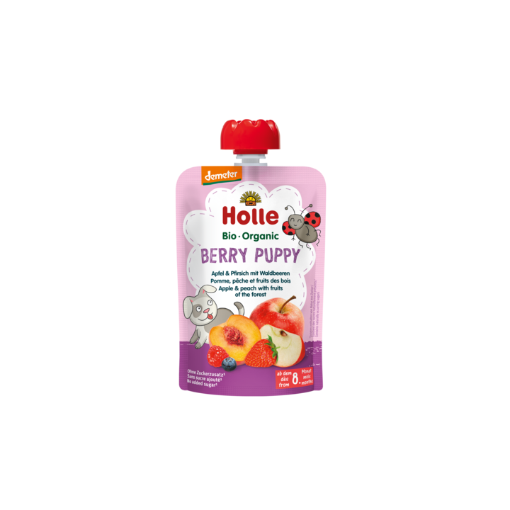 Mus Owocowy Jagodowy Piesek od 8 Miesiąca BIO 100 g - Holle - Ekochatk