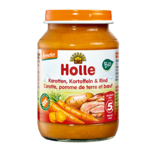 Obiadek Marchew Ziemniak Wołowina Bezglutenowy BIO 190 g - Holle - Eko
