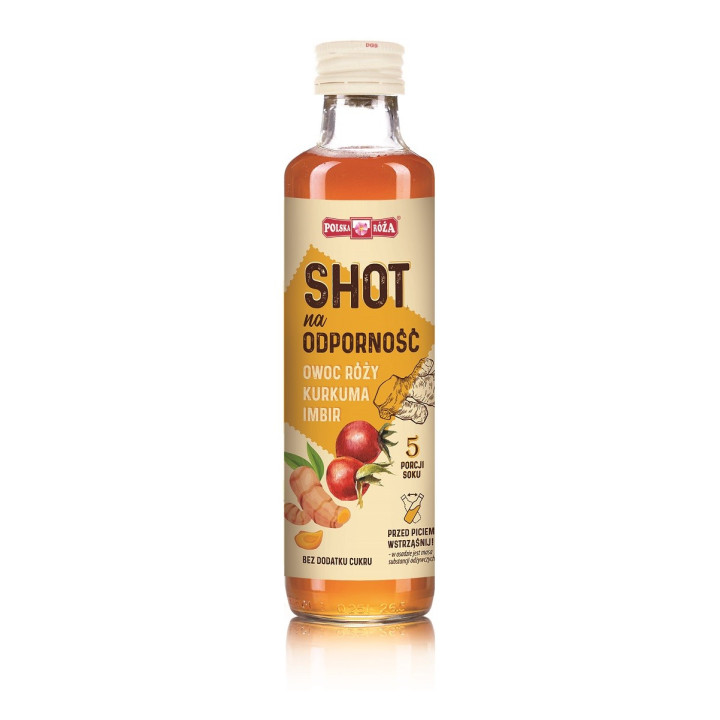 Shot na Odporność Owoc Róży Kurkuma Imbir 250 ml - Polska Róża - Ekoch