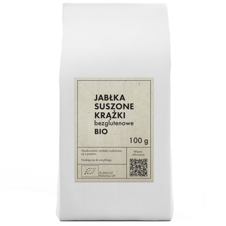 Jabłka Suszone Krążki Bezglutenowe BIO 100 g - The Planet - Ekochatka