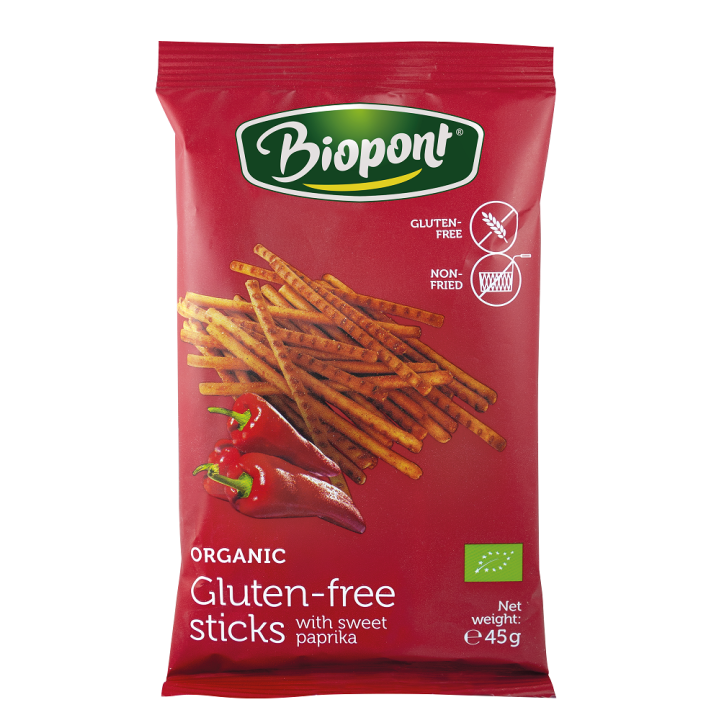 Paluszki Paprykowe Bezglutenowe BIO 45 g - Biopont - Ekochatka