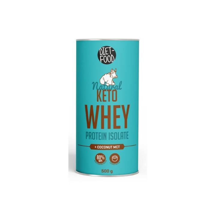 Białko Serwatkowe z MCT Izolat WPI 90 500 g - Diet-Food - Ekochatka