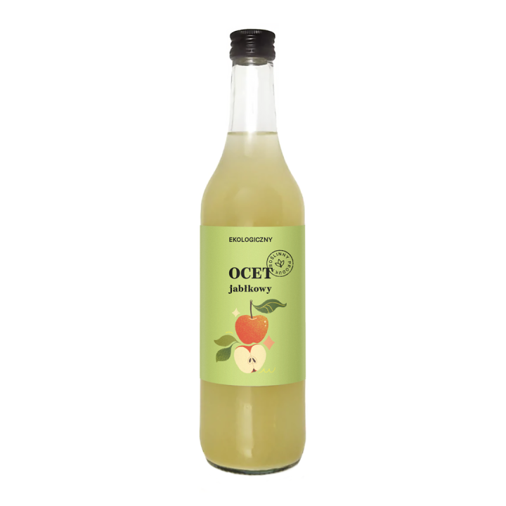 Ocet Jabłkowy 4% Niefiltrowany BIO 500 ml - Delikatna - Ekochatka