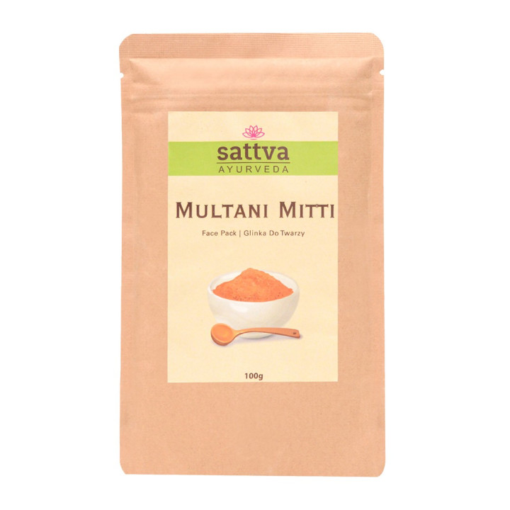 Glinka Multani Mitti do Twarzy 100 g - Sattva - Ekochatka
