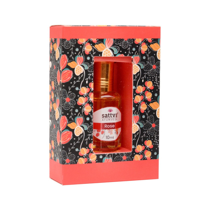 Perfumy w Olejku Różane Roll-On 10 ml - Sattva - Ekochatka