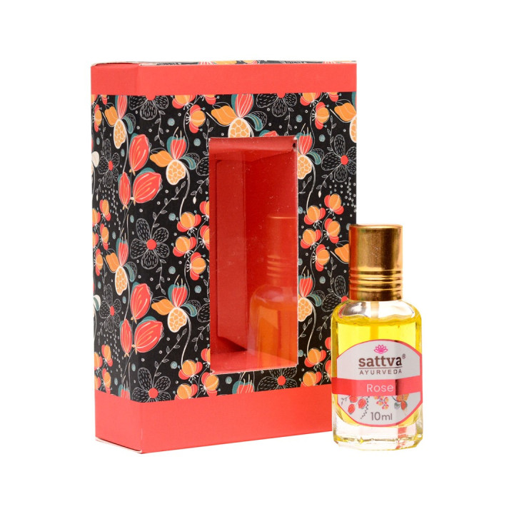 Perfumy w Olejku Różane Roll-On 10 ml - Sattva - Ekochatka