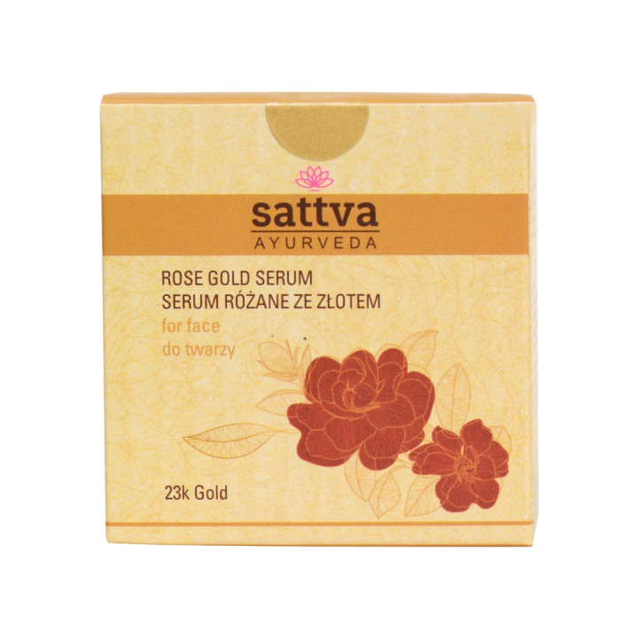 Serum Różane ze Złotem do Twarzy 15 ml - Sattva - Ekochatka