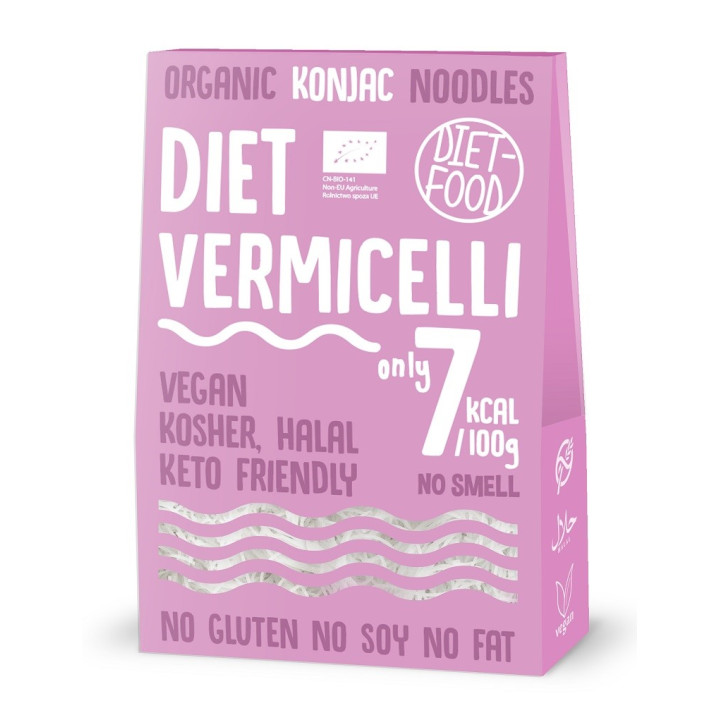 Makaron Konjac Vermicelli Bezglutenowy BIO 300 g - Diet-Food - Ekochat