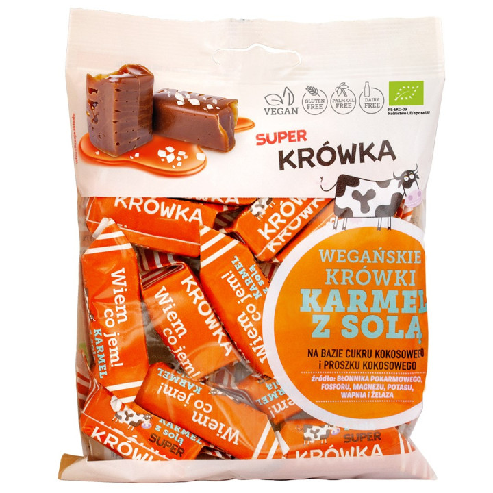 Krówki Słony Karmel Bezmleczne Bezglutenowe BIO 150 g - Me Gusto - Eko