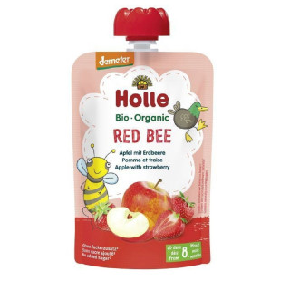 Mus Owocowy Czerwona Pszczola Jablko Truskawka BIO 100 g - Holle - Eko