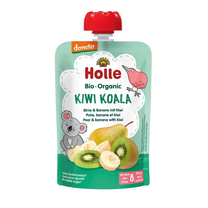 Mus Owocowy Kiwi Koala Gruszka Banan Kiwi BIO 100 g - Holle - Ekochatk