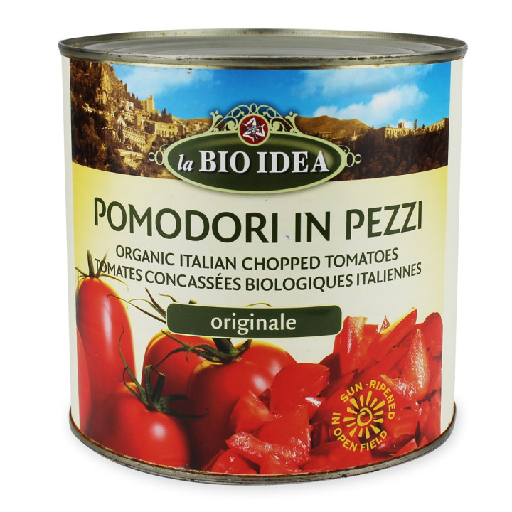 Pomidory Krojone bez Skory BIO 2,5 kg - Horeca Bio - Ekochatka