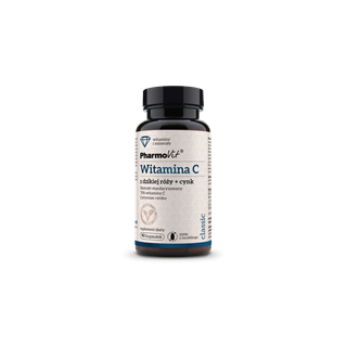 Witamina C z Dzikiej Róży + Cynk Bezglutenowe 90 kapsułek - Pharmovit 