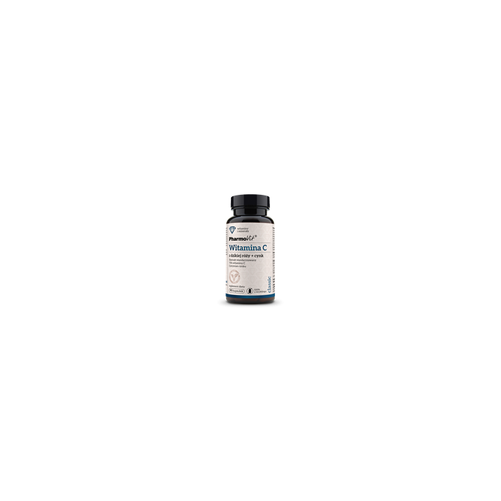 Witamina C z Dzikiej Róży + Cynk Bezglutenowe 90 kapsułek - Pharmovit 