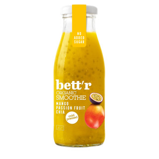Smoothie Mango Marakuja z Chia Tłoczone na Zimno BIO 250 ml - Bett'r -