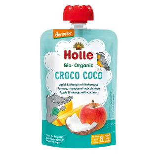 Mus Kokosowy Krokodyl Jabłko Mango Kokos od 8 Miesiąca BIO 100 g - Hol