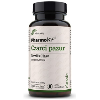 Czarci Pazur Ekstrakt 250 mg Bezglutenowy 90 Kapsułek - Pharmovit - Ek