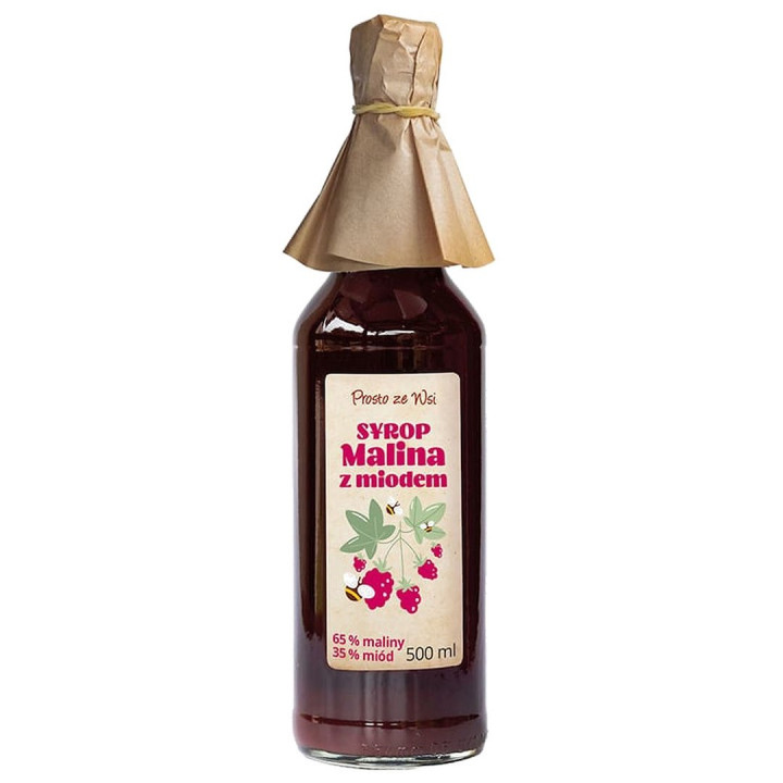 Syrop Malinowy z Miodem 500 ml - Prosto ze Wsi - Ekochatka