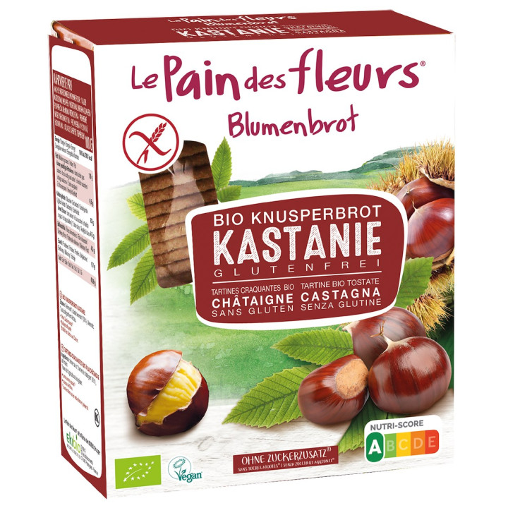 Pieczywo Chrupkie Kasztanowe Bezglutenowe BIO 150 g - Le Pain Des Fleu