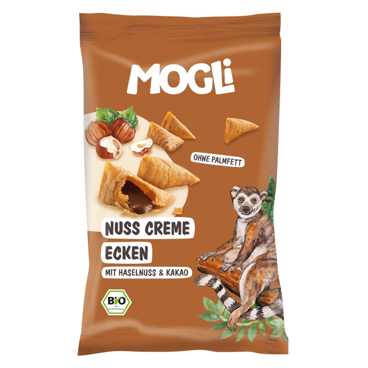 Rożki z Kremem Orzechowo-Kakaowym Bezglutenowe BIO 30 g - Mogli - Ekoc