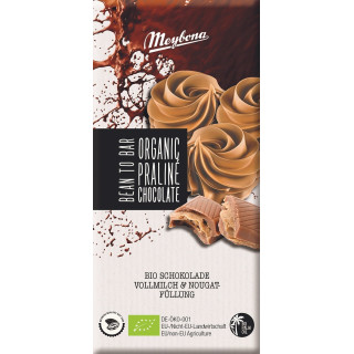 Czekolada Mleczna Pralinowa z Orzechami Laskowymi BIO 100 g - Meybona 