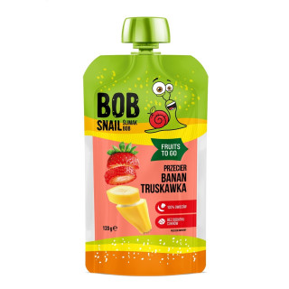 Mus Owocowy Banan-Truskawka 120 g - Bob Snail - Ekochatka