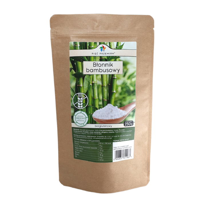 Błonnik Bambusowy Bezglutenowy 250 g - Pięć Przemian - Ekochatka