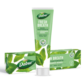 Pasta do Zębów z Bazylią Świeży Oddech bez Fluoru 100 ml - Dabur - Eko