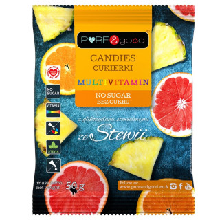 Cukierki Multiwitaminowe ze Stewia 50 g - Pure&Good - Ekochatka
