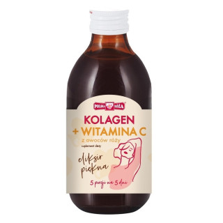 Napój Kolagenowy z Witaminą C Eliksir Piękna 250 ml - Polska Róża - Ek