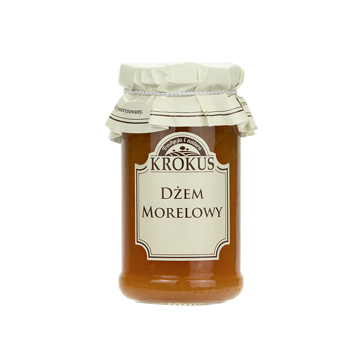 Dżem Morelowy o Obniżonej Zawartości Cukru Bezglutenowy 235 g - Krokus