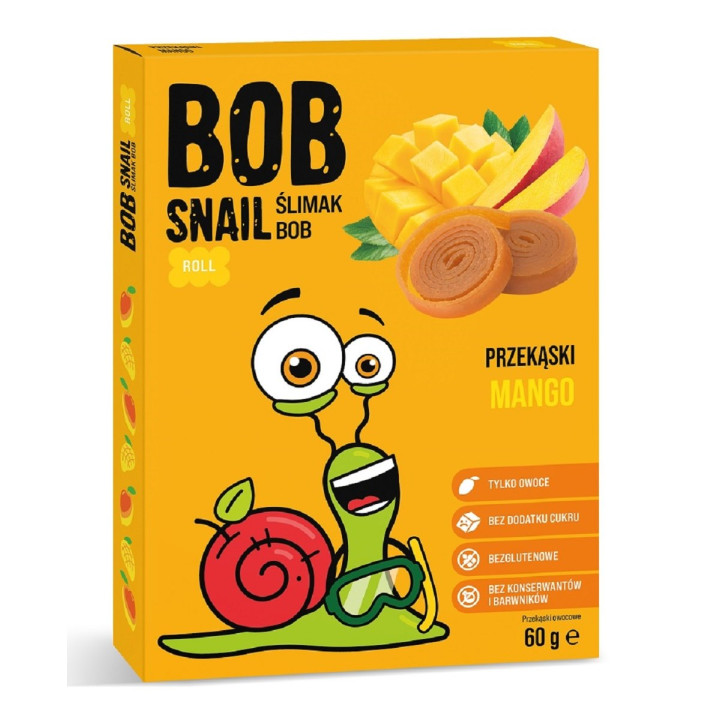 Przekąska Roll Mango Bezglutenowa 60 g - Bob Snail - Ekochatka