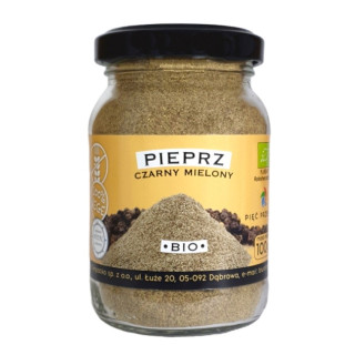 Pieprz Czarny Mielony Bezglutenowy BIO 100 g - Pięć Przemian - Ekochat