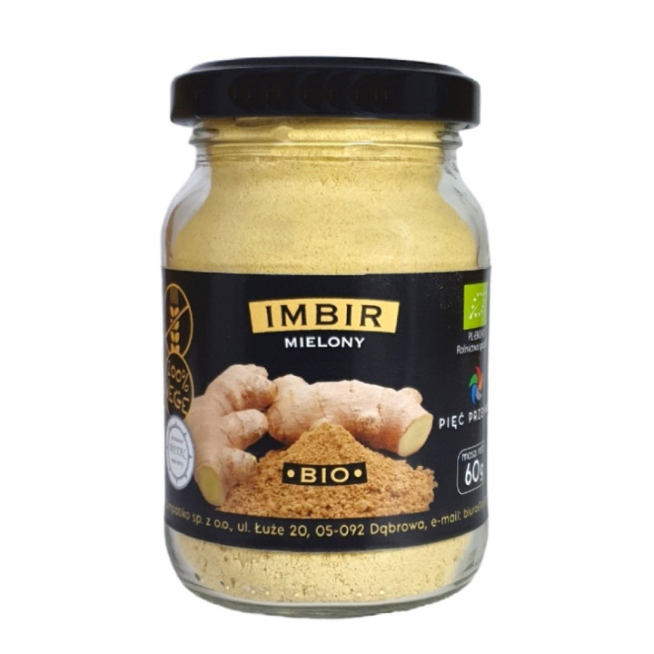 Imbir Mielony Bezglutenowy BIO 60 g - Pięć Przemian - Ekochatka